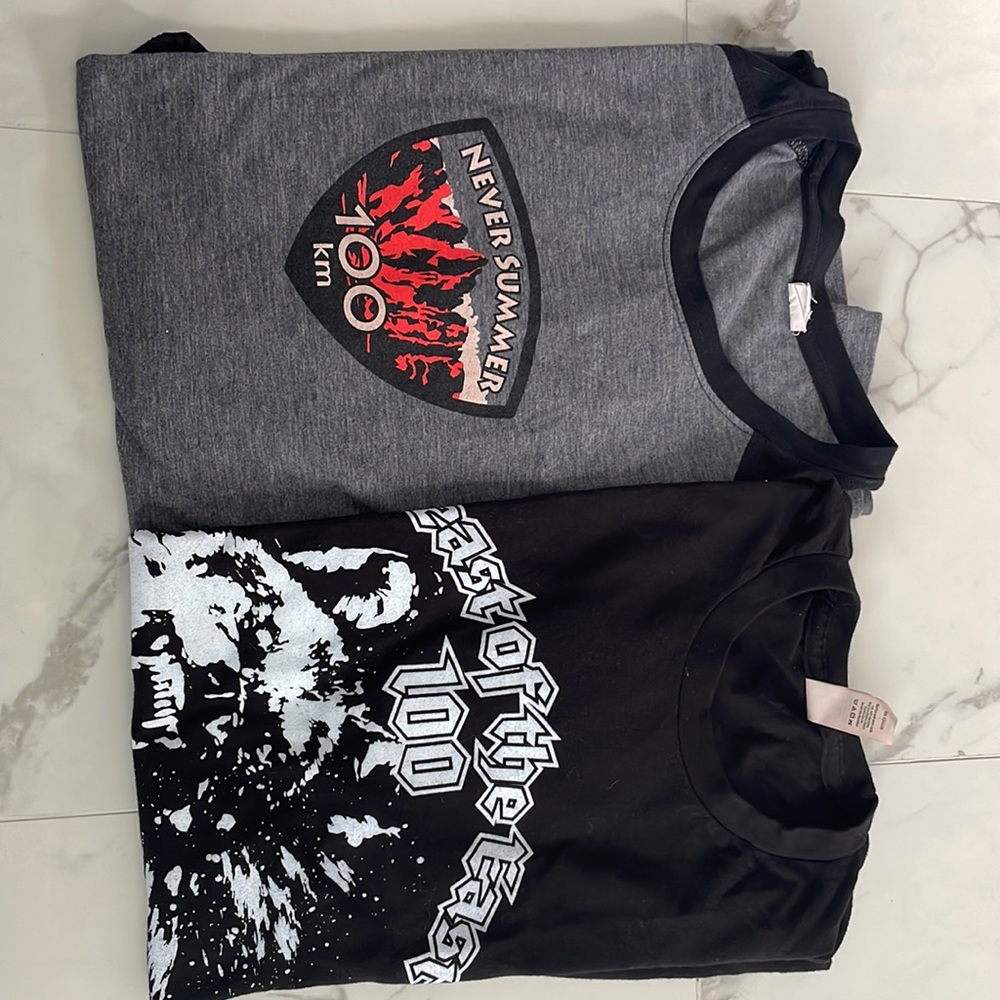 Ultra Trail Running Race Shirts, L/XL, Beast of the East, Never Summer
